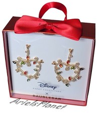 Disney Parks Baublebar Mickey Mouse Hearts Holiday Lights Dangle Earrings picture