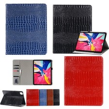 Folio Crocodile Wallet Stand Case Cover For iPad 5th 6th 7th 8th 9th Generation picture