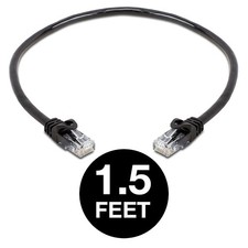 20 Pack Cat6 Ethernet Cable Reliable Gigabit LAN Cord with RJ45 Plugs Black picture