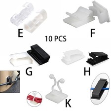 10 Pcs Cable Organizer USB Winder Desktop Tidy Clips Management Wire Holder picture