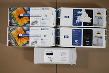 OEM HP Designjet 5000,5500,5000ps UV,  Cyan & Black Inks HP 83 C4944A, C4940A picture