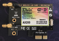 Ubit WiFi 6 Card Intel AX200 2974Mbps Bluetooth 5.1 PCIe - Card Only - Tested picture