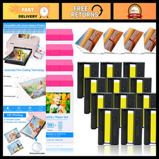 4PK Compatible Photo Paper & Ink Set for Canon Selphy KP-108IN - High Quality Pr picture