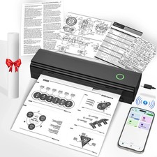 Portable Printers Wireless for Travel, Bluetooth Thermal Printer Inkless Mobile picture
