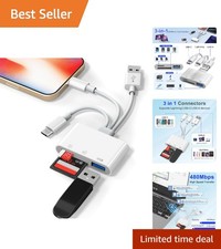 Portable 3-in-1 SD/Micro SD Card Reader for Effortless File Transfers Anywhere picture