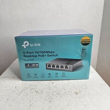 NEW SEALED TP-Link 5-Port 10/100Mbps Desktop PoE+ Switch TL-SF1005P  picture