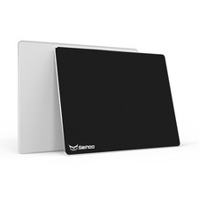 Black Metal Aluminum Mouse Pad Hard Double Side Waterproof 11.81X9.45 In picture