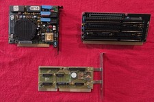 Lot 3 Vintage ISA Computer Cards Hayes Modem LPX Riser Board Retro PC picture