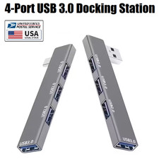 4-Port USB 3.0 Docking Station Plug-in USB Type-C Splitter Laptop Extender Hub picture