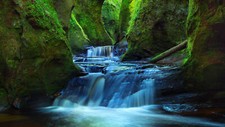 Landscape nature long exposure scotland river waterfall Custom Gaming Mat Desk picture