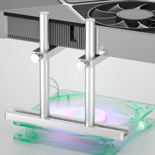 Graphics Card GPU Support Bracket Adjustable Aluminum 128mm Silver Stand picture