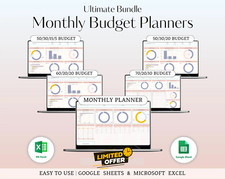 Ultimate Monthly Budget Spreadsheet Bundle | 5-in-1 Google Sheets & Excel picture