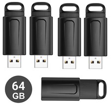 Kootion 5 Pack 64GB USB 2.0 Flash Drive USB Memory Sticks External Drive Black picture