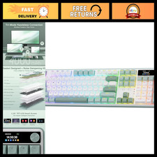 Wireless 104-Key Gasket Gaming Keyboard with Screen & Knob - RGB Backlit, Ergono picture