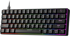 GM611 Compact 61-Key Mechanical Keyboard with RGB Backlighting and Red Switches picture