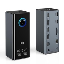 Selore Laptop Docking Station 3 Monitors, Triple 4K Display 3 HDMI 2 DP, Smar... picture