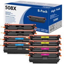8PK Toner Compatible with HP CF360X 508X Color LaserJet MFP M553n/x M553dh/Z/F/C picture