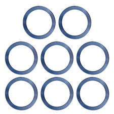 Universal CD Stripe Magnetic Adapter Ring, 8 Pcs Sticker Ring, Blue picture