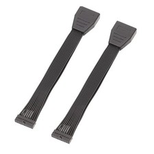 Black Flat Ribbon Cable USB 3.0 Internal 19/20 Pin Header Motherboard Adapter picture