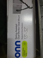 NIB onn Spring-Assisted Dual Monitor Desk Mount 13”-32” Supports Most Monitors picture