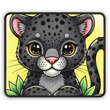 Cute Black Panther Gaming Mouse Pad picture