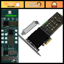 4-Port NVME M.2 SSD Expansion Card, PCIe 3.0 x4, 32Gb/s Bandwidth, Bifurcation picture