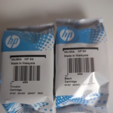 Genuine - HP 64 - X4D92AN - Ink Cartridge Black & Tri-Color - 2 Pack -  picture