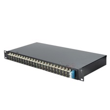 24 Port Rack Mount Fiber Termination Box Patch Panel ODF 48 Cores SC MM Frame picture