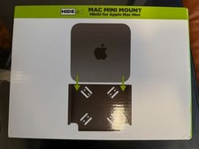 Black Space-Saving Wall/Desk Mount for Mac Mini (Fits M1/M2) Holder Bracket picture