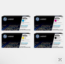 HP 655A Genuine/Original LaserJet Toner Set CF450A/51A/52A/53A BK/C/Y/M picture