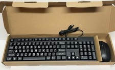 Large Print Keyboard & Mouse USB for Seniors, Elderly BIG Letters & Keys Black picture
