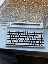 YUNZII QL75 Wireless Mechanical Typewriter Keyboard White/Gold QWERTY English picture