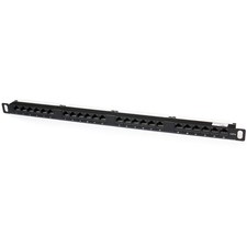 StarTech 24 Port 0.5U Cat5e Patch Panel - RJ45 Ethernet Rackmount Cat 5e 110 picture