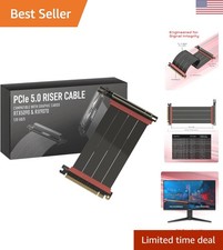 PCIE 5.0 Riser Cable | for Vertical GPU Mount | Right Angle | Graphics Card G... picture