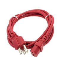 Red Color 10FT New SONY PLAYSTATION 3 PS3 1st Gen. Power Cord AC Cable Line Plug picture