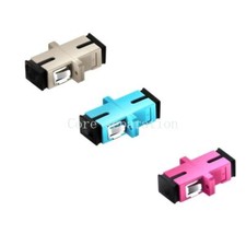 25Pcs SC to SC Multi-Mode OM3 OM4 Fiber Optical Flange Connector Coupler Adapter picture
