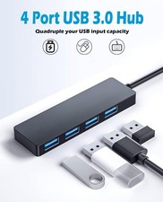 Portable 4 Port USB 3.0 Splitter To USB Dock High Speed Multi Adapter For Laptop picture