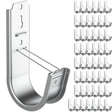 2 Inch JHook Wall Mount Storage Hanger With Retainer Clip Galvanized 50 PCS picture