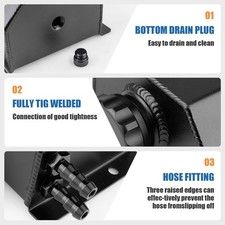 Coolant Overflow Tank, Aluminum Coolant Reservoir Tank, 1L Universal Reservoir E picture