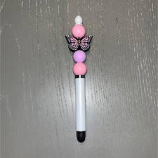 Butterfly Stylus - Pink and Purple - Handmade - NEW picture