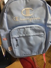 NWT Champion Estate Backpack Light Blue Laptop Sleeve Reflective Large 18in 💙 picture