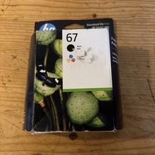 HP 67 Black/Tri-Color Ink Cartridges Combo Warranty 10/26 picture