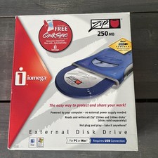 Iomega Zip Drive 250MB External USB, Color Blue Open Box picture