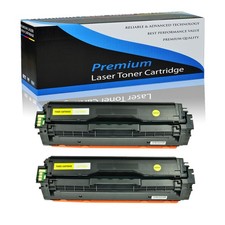 2x CLT-Y504S 504S Yellow Toner Cartridge for Samsung SL-C1810W SL-C1860FW picture
