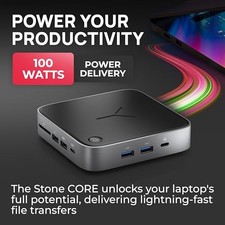 BLACK - BRYDGE STONE CORE POWERED CHARGING DOCKING STATION – 10 PORTS, 100W PD, picture