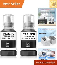 T502 Black Refill Ink - Compatible with ET & WorkForce Printers, 4.73 fl oz Each picture