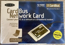 Belkin Cardbus Network Card F5D5010 32 Bit, PC To Network Or Broadband Modem NEW picture