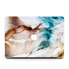 2in1 Shiny Color Fluid Marble Case For Macbook M4 Air 13 15 Pro 14 16 12 11 inch picture