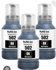 502 EcoTan Ink Black Ultra High Bottle 127 ml Compatible WITH EP SON (Sealed) picture