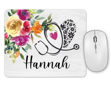 Personalized Nurse Gift, Custom Name Mouse Pad, Medical Doctor Gifts, RN Gifts picture